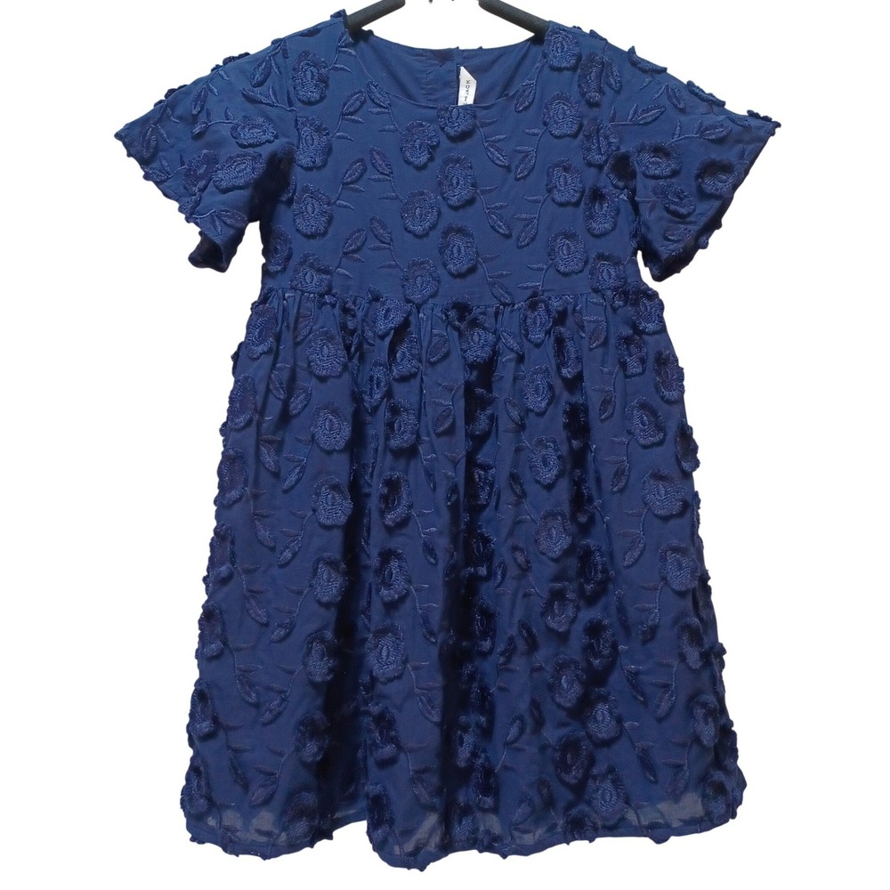 Janie and Jack Clipped Fringe Floral Jacquard Dress Girls 6 Heirloom Prep Easter